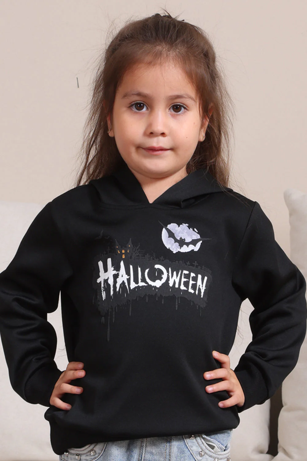 Czarna Rodzinna Bluza Z Kapturem Na Halloween - Image 8