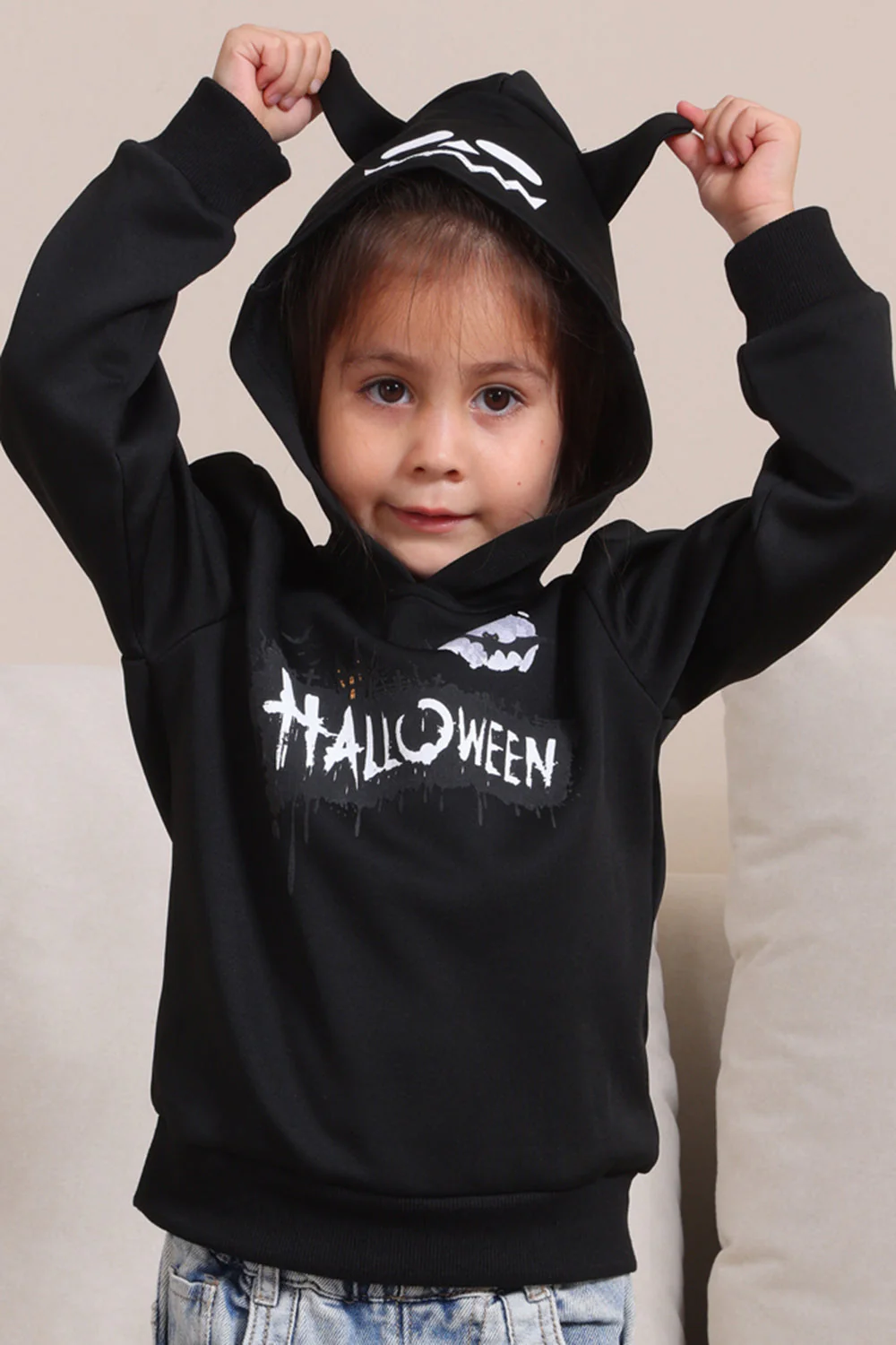 Czarna Rodzinna Bluza Z Kapturem Na Halloween - Image 9