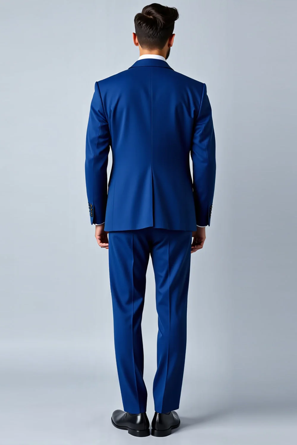 Royal Blue Szal Klapa Slim Fit 2-częściowy garnitur męski - Image 2