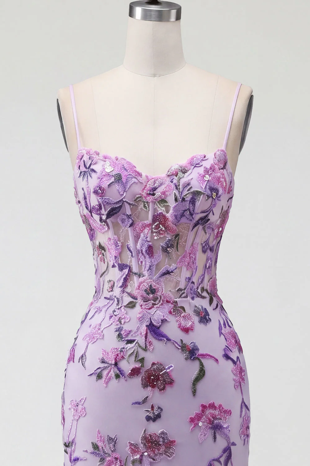 Róż Bodycon Neck Hatter Neck, surowy gorset, cekiny i sukienka Homecoming - Image 15