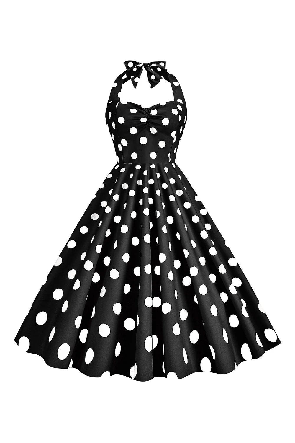 Różowe Groszki Pin Up Sukienka Retro Lata 50 - Image 10