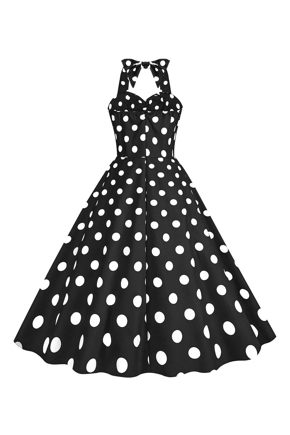 Różowe Groszki Pin Up Sukienka Retro Lata 50 - Image 11