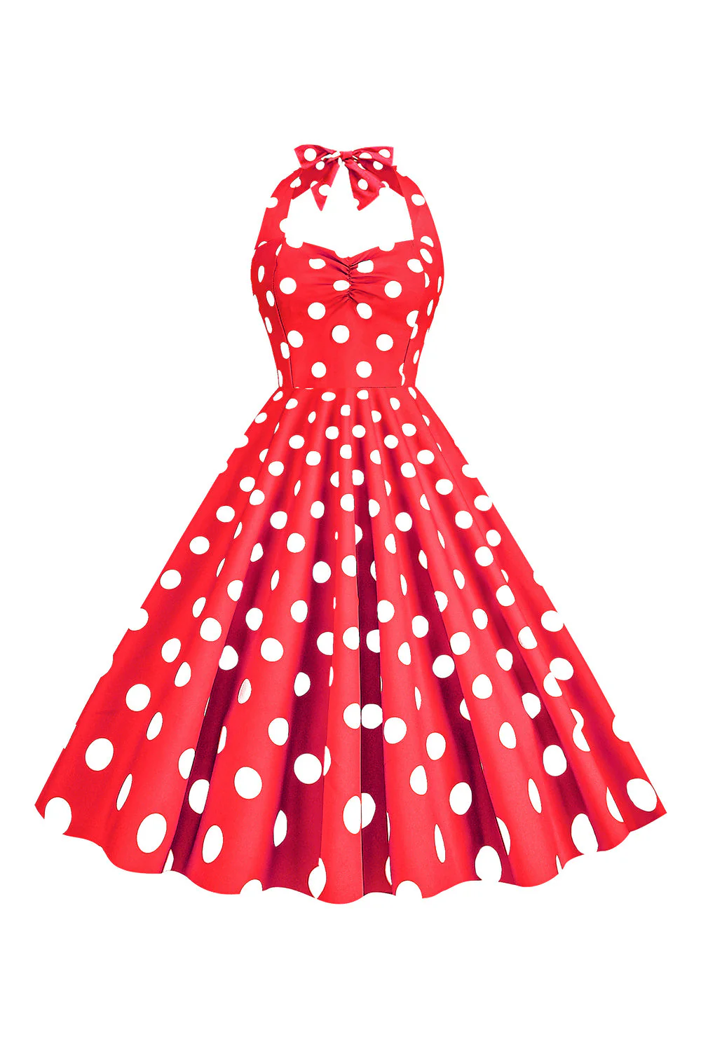 Różowe Groszki Pin Up Sukienka Retro Lata 50 - Image 12