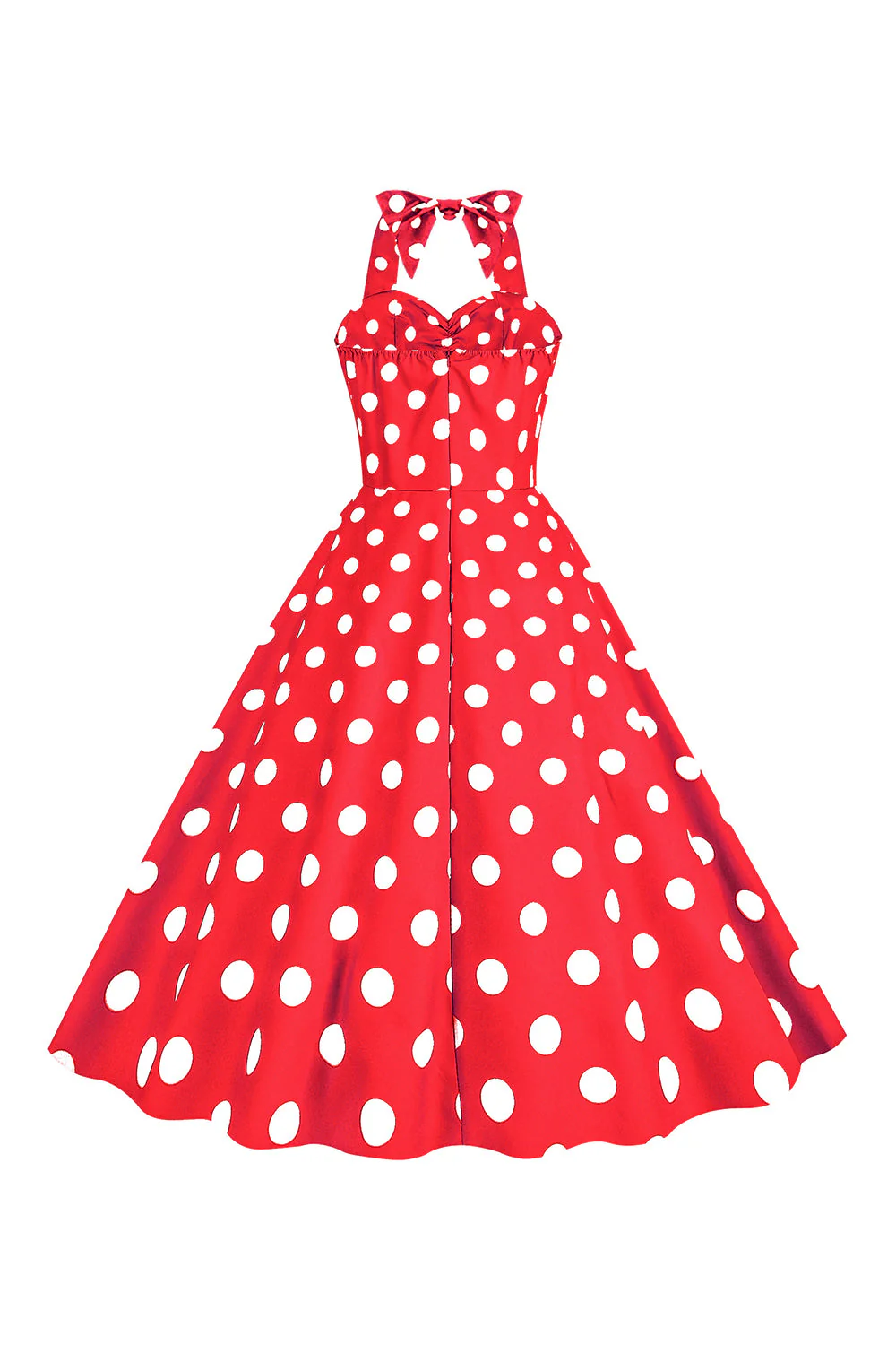 Różowe Groszki Pin Up Sukienka Retro Lata 50 - Image 13
