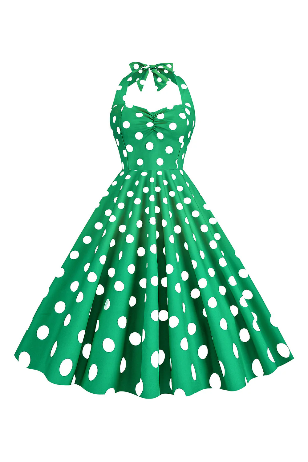 Różowe Groszki Pin Up Sukienka Retro Lata 50 - Image 14