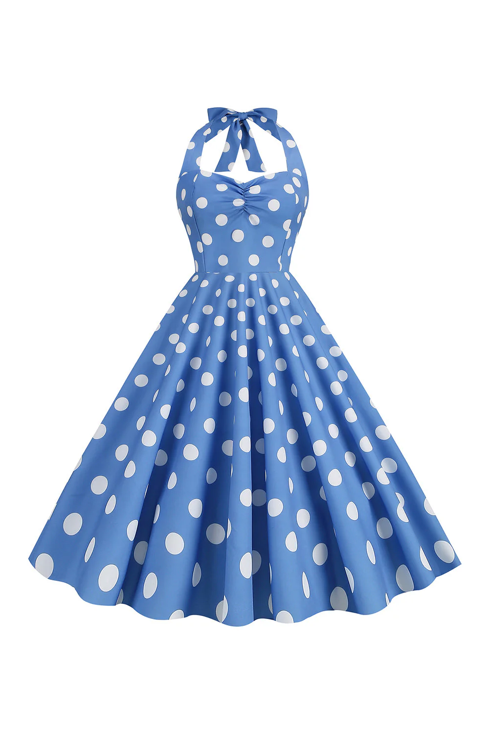 Różowe Groszki Pin Up Sukienka Retro Lata 50 - Image 16