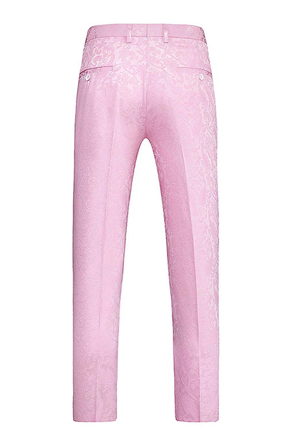 Różowy nadruk Peak Lapel 3-częściowe męskie garnitury na studniówkę - Image 7