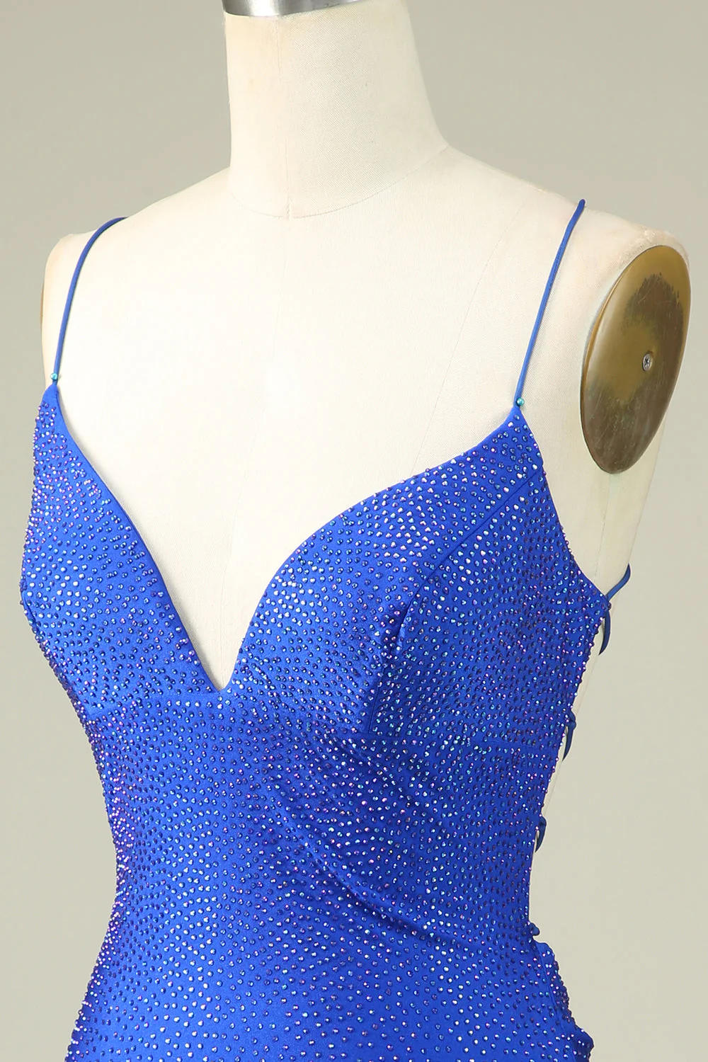 Niebieska Cienkich Ramiączkach Sukienki Ołówkowe - Image 6