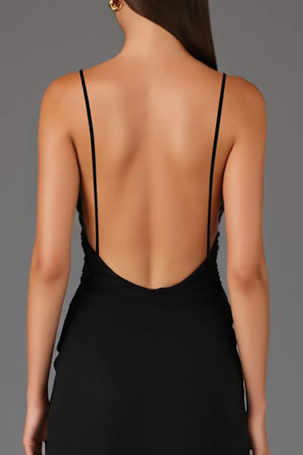 Shal Spaghetti Straps Sukienka Krawatowa - Image 4
