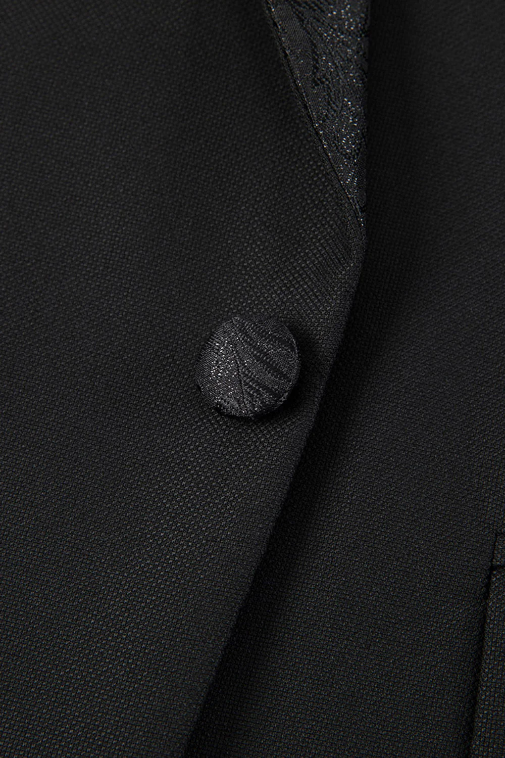 Slim Fit 3-częściowe czarne garnitury męskie z klapami w kształcie szczytu - Image 6