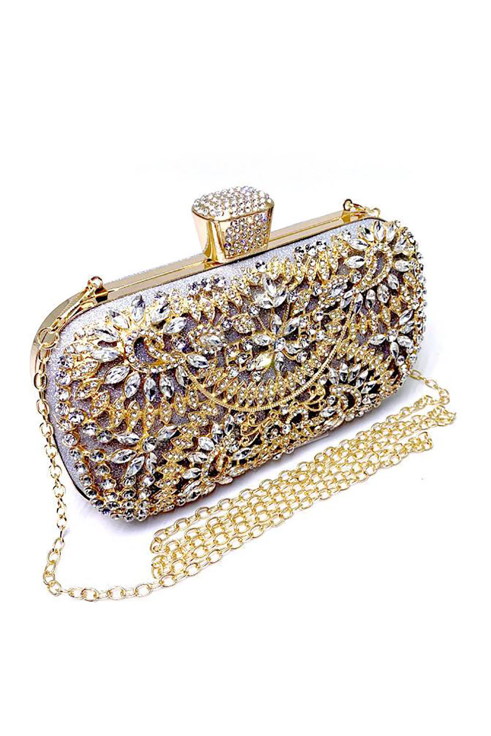 Sparkly Rhinestone Black Evening Party Torebka - Image 5