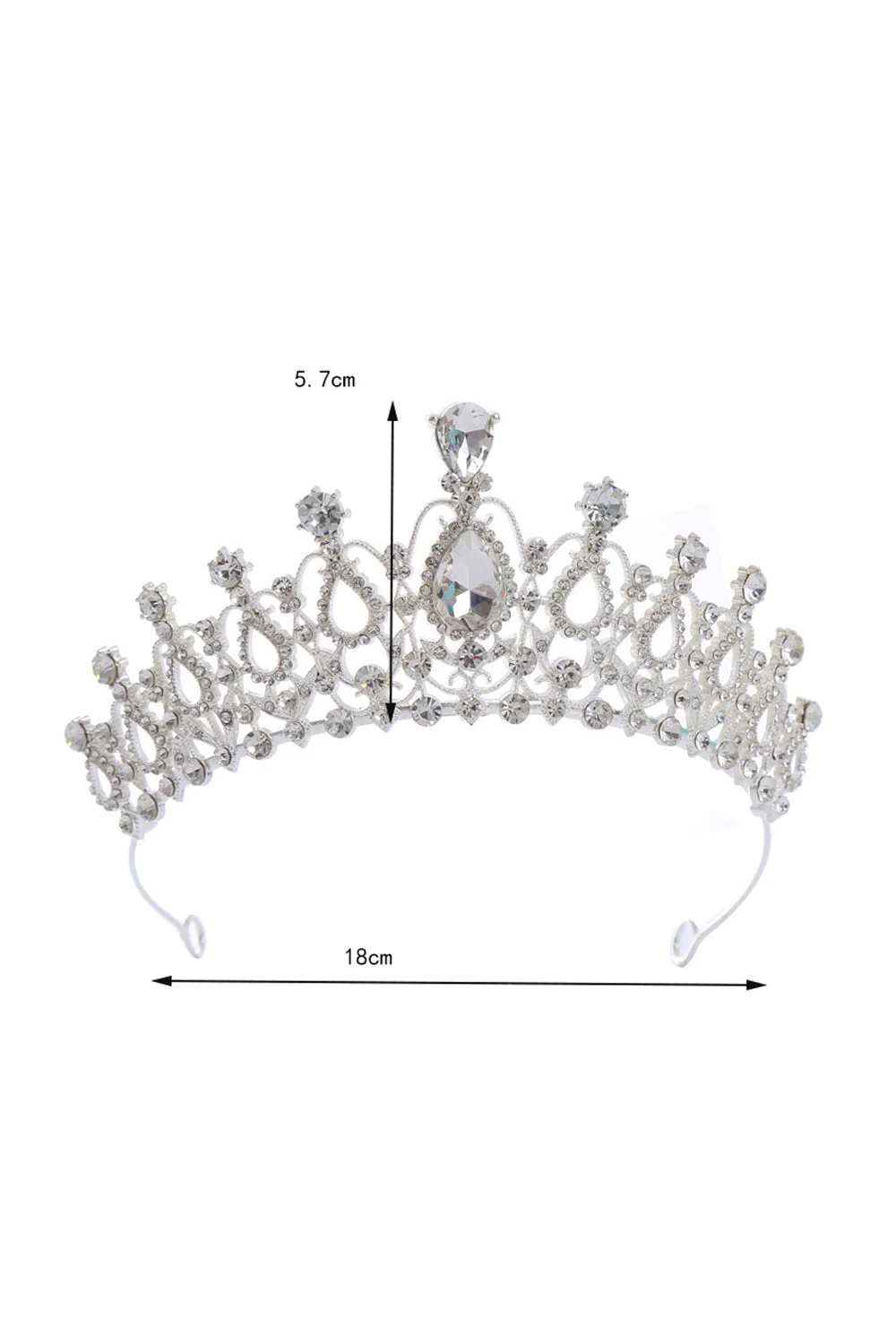 Srebrna kryształowa tiara Królowej Konkursu Pięknego Konkursu - Image 2