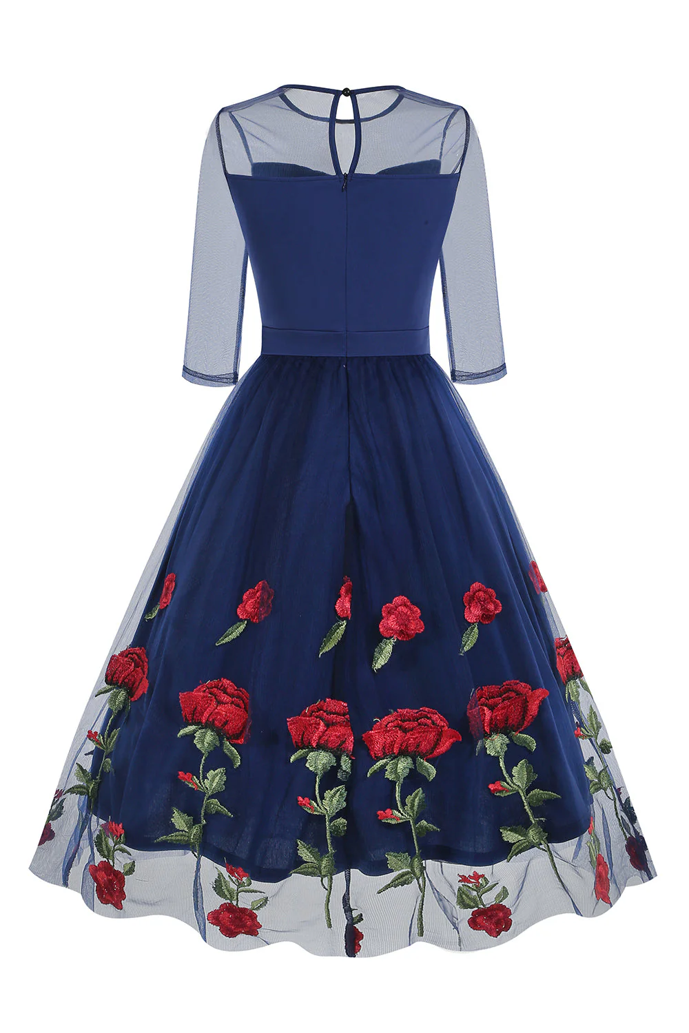 Sukienka Line Rose Flowers 1950 Z Półrękawami - Image 5