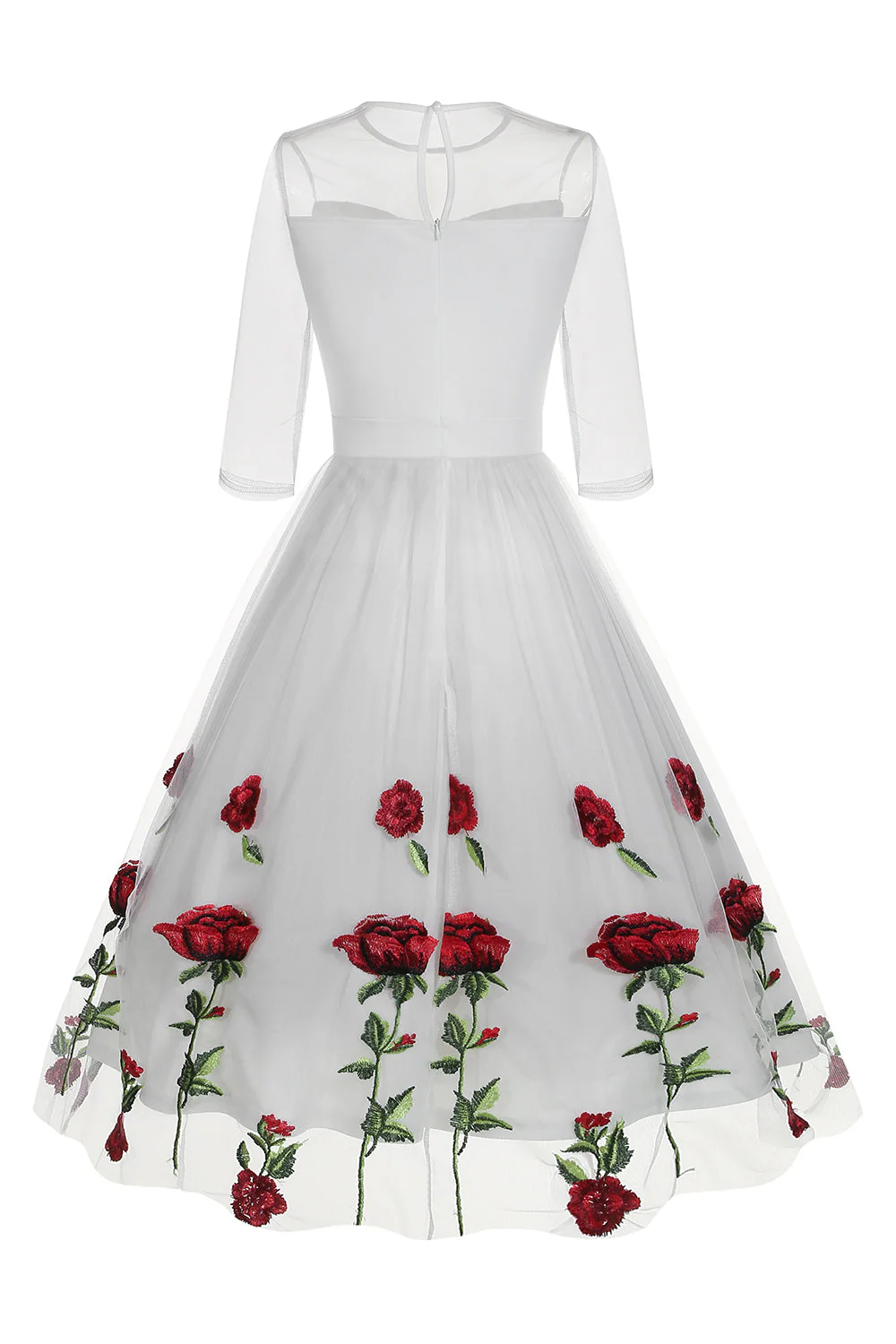 Sukienka Line Rose Flowers 1950 Z Półrękawami - Image 8