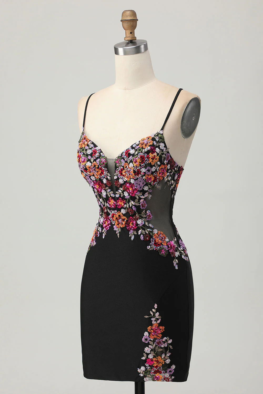 sukienka bodycon na ramiączkach spaghetti Mini sukienka na powrót do domu - Image 3
