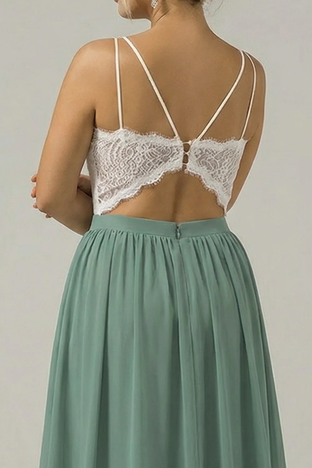 Sukienka matki panny młodej z szyfonu A Line A Line plus size - Image 3