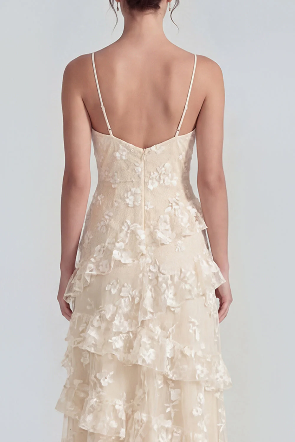 Sukienka maxi z falbanami i falbanami Shearh Lilac Floral Spaghetti - Image 16