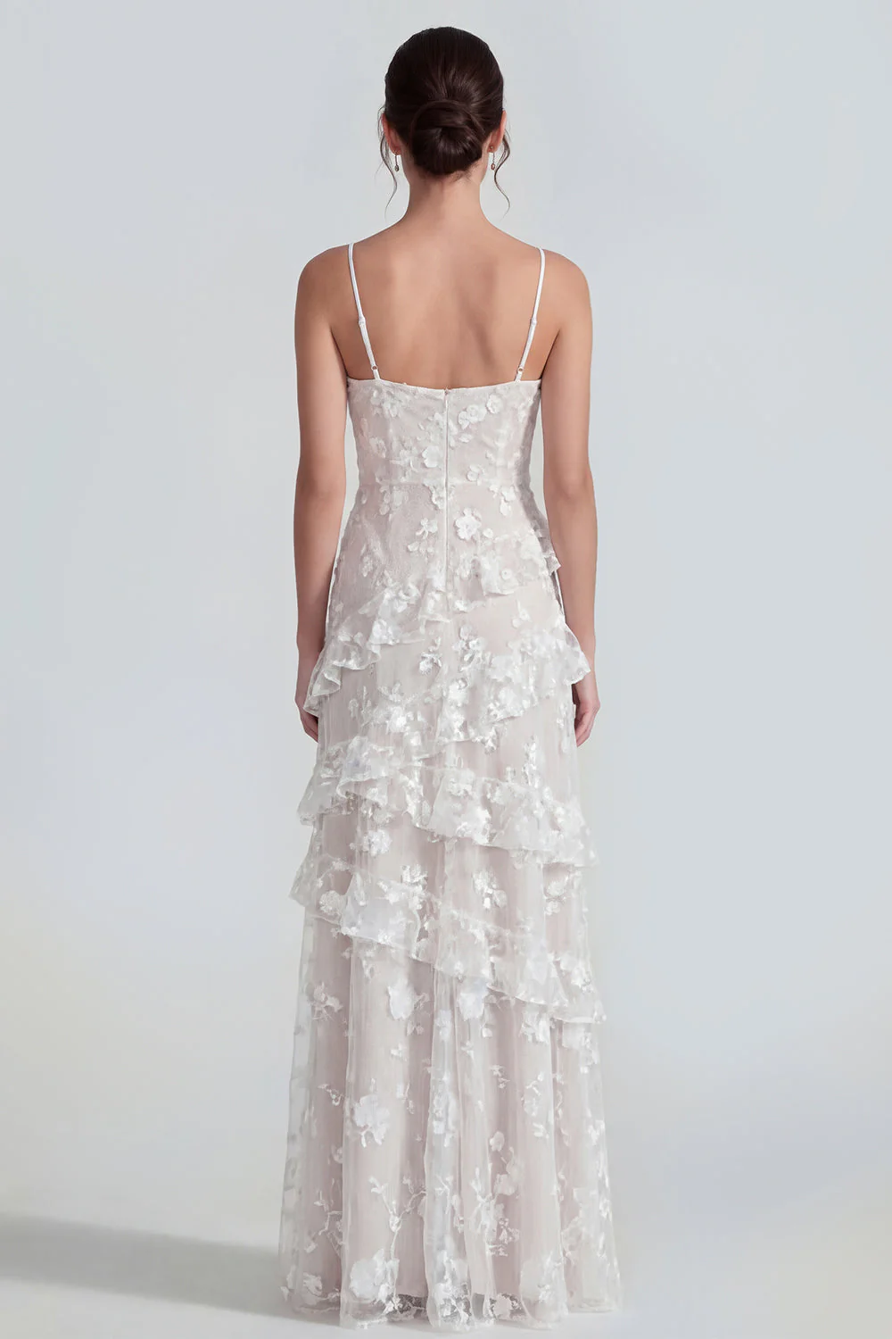 Sukienka maxi z falbanami i falbanami Shearh Lilac Floral Spaghetti - Image 19