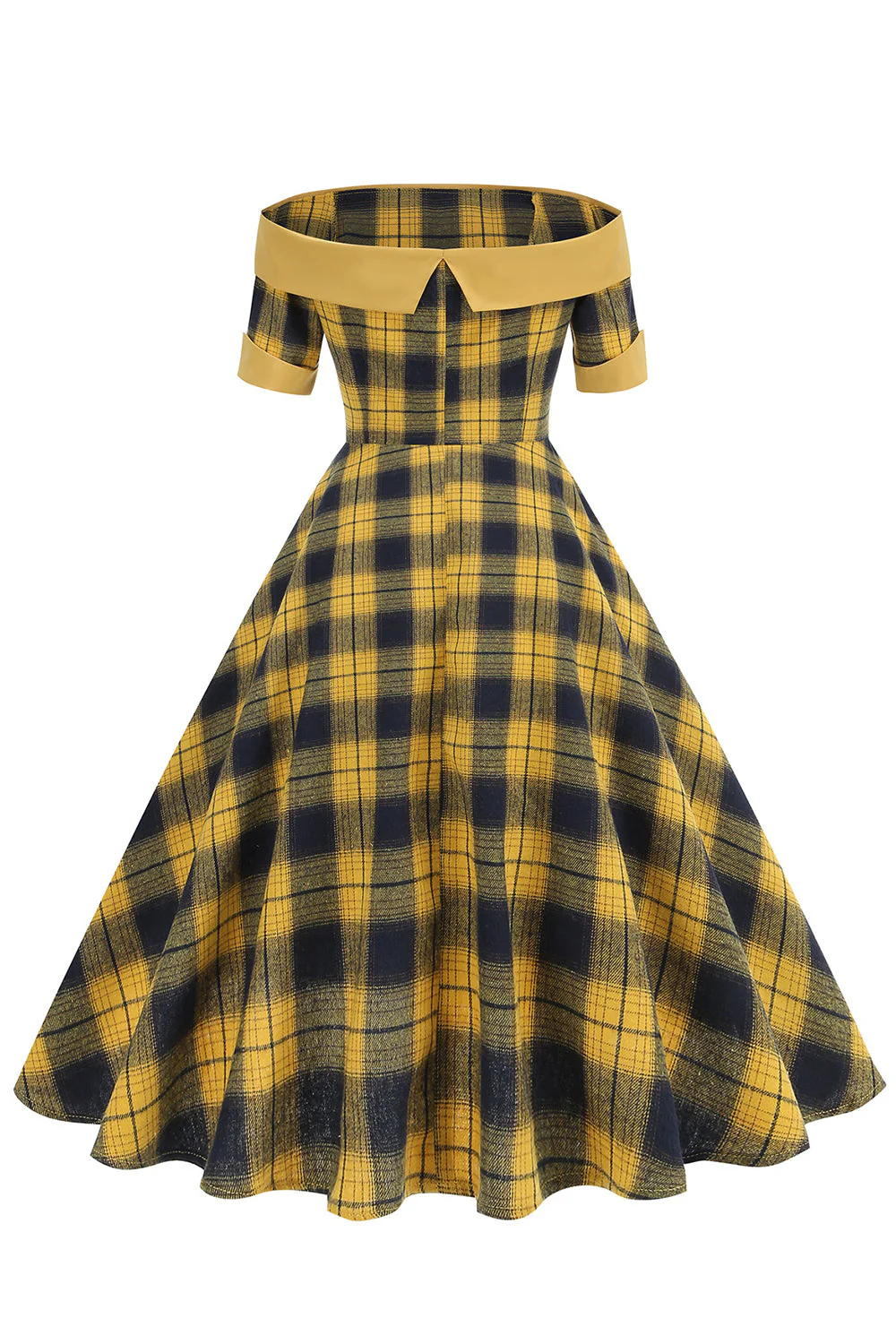 Sukienka z odkrytymi ramionami w stylu vintage z 1950 roku - Image 13