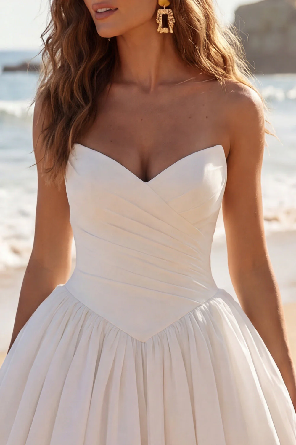 Sweetheart Ivory Miniatur A-line mini sukienka ukończenia szkoły - Image 3