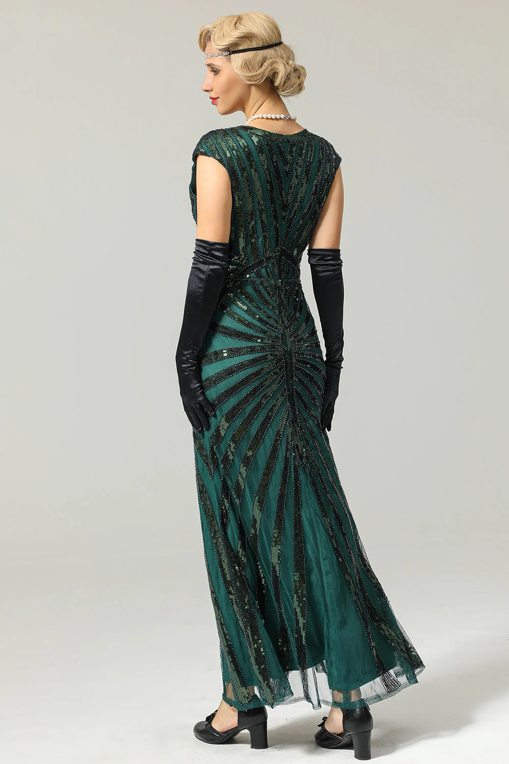 Syrena Cekinowa Gatsby 1920s Flapper Dress - Image 8