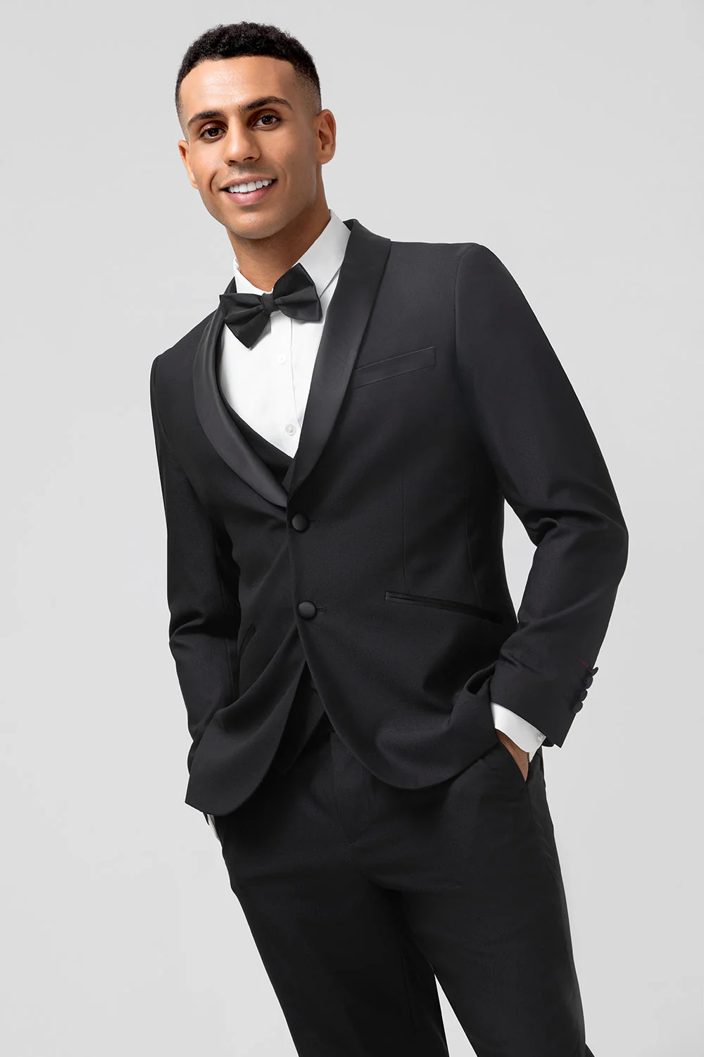 szal klapy 3-częściowe męskie garnitury slim fit - Image 7