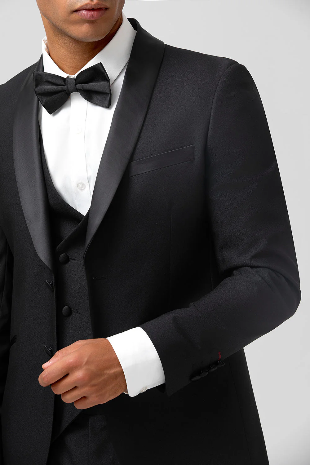 szal klapy 3-częściowe męskie garnitury slim fit - Image 8