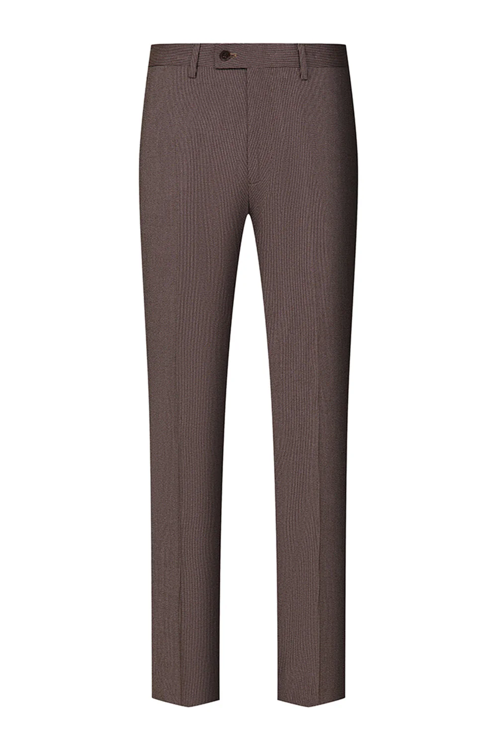 Taupe 3-częściowe męskie garnitury wizytowe z klapą o wycięciu slim fit i jednym guzikiem - Image 5