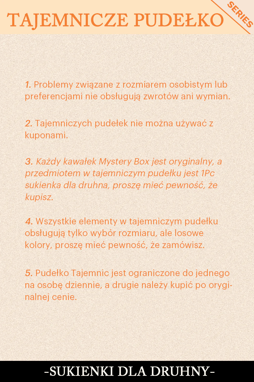 ZAPAKA TAJEMNICZE PUDEŁKO z 1Pc Sukienka Dla Druhna - Image 2