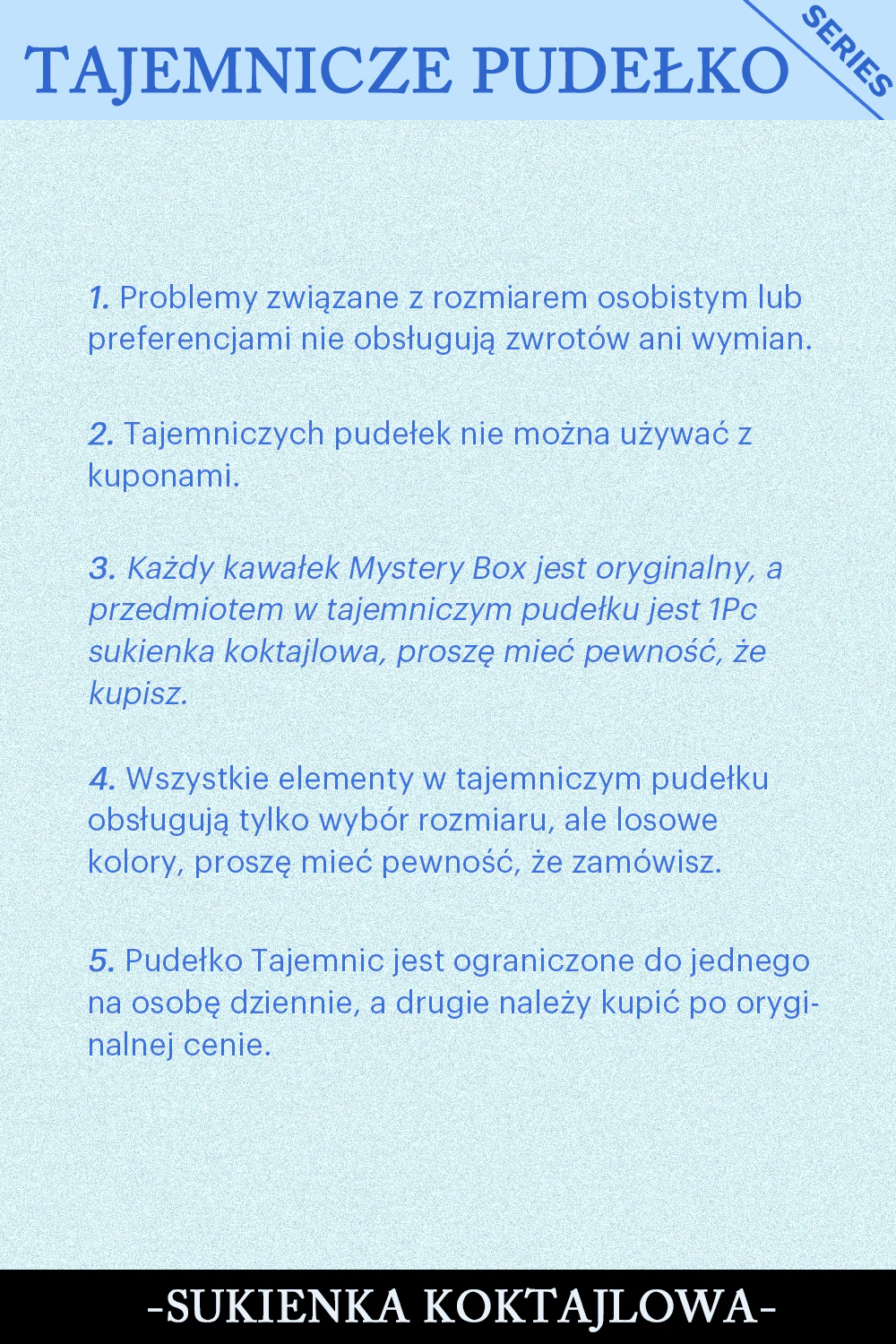 ZAPAKA TAJEMNICZE PUDEŁKO z 1Pc Sukienka Koktajlowa - Image 2