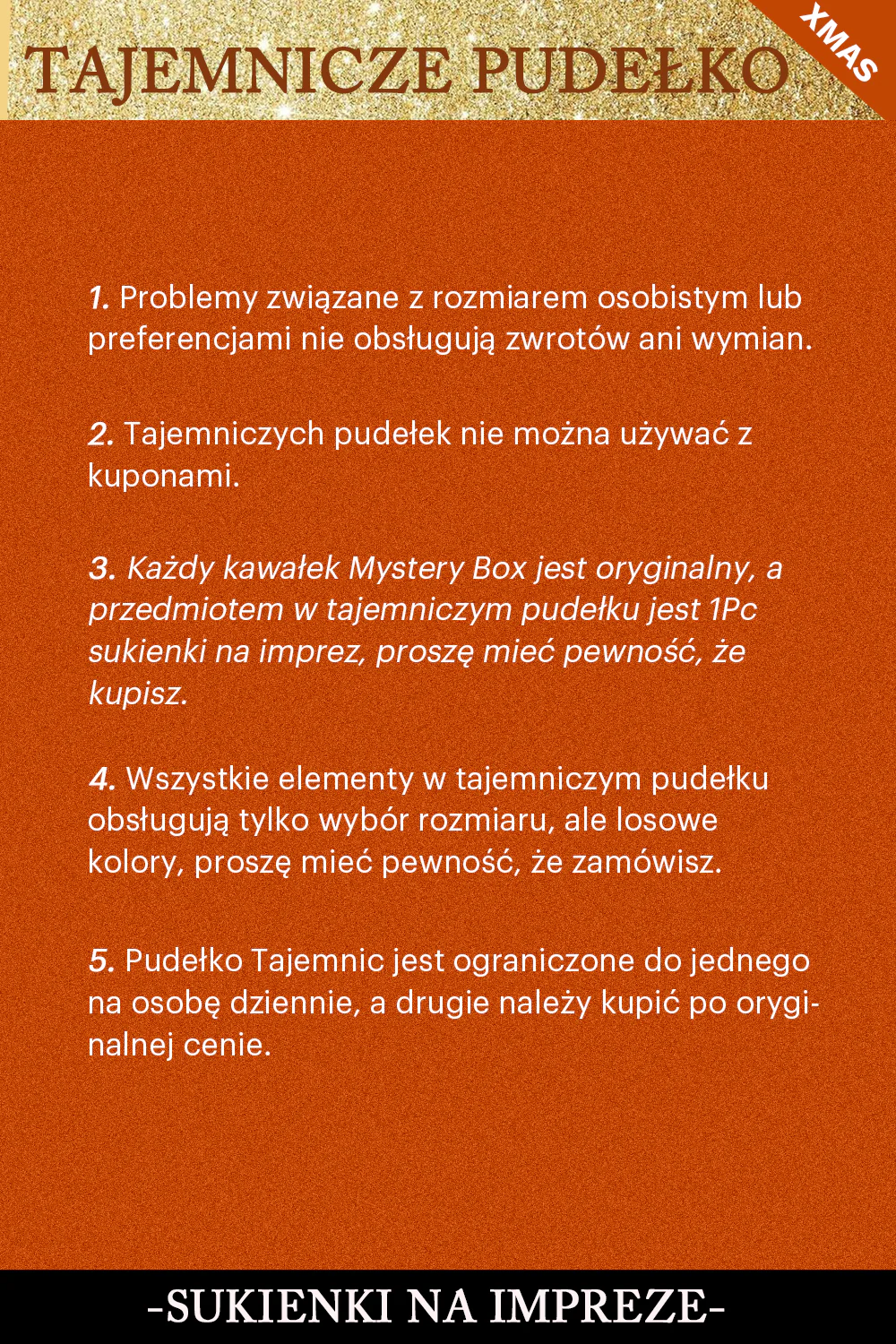 ZAPAKA TAJEMNICZE PUDEŁKO z 1Pc Sukienki Na Imprez - Image 2