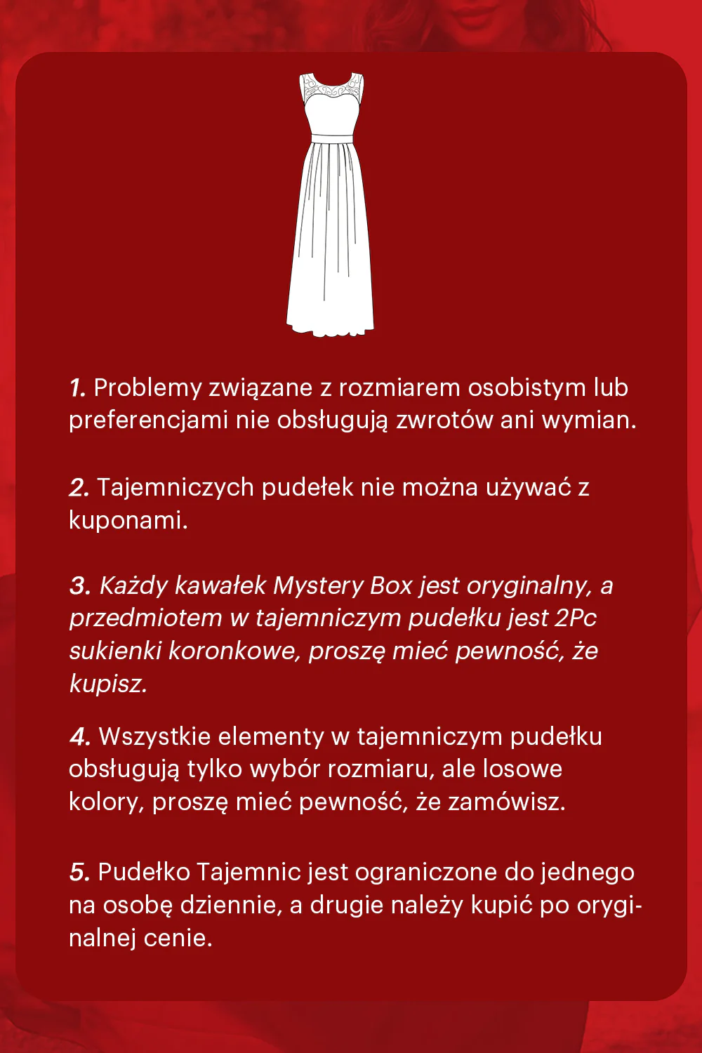 ZAPAKA TAJEMNICZE PUDEŁKO z 2Pc Sukienki Koronkowe - Image 2