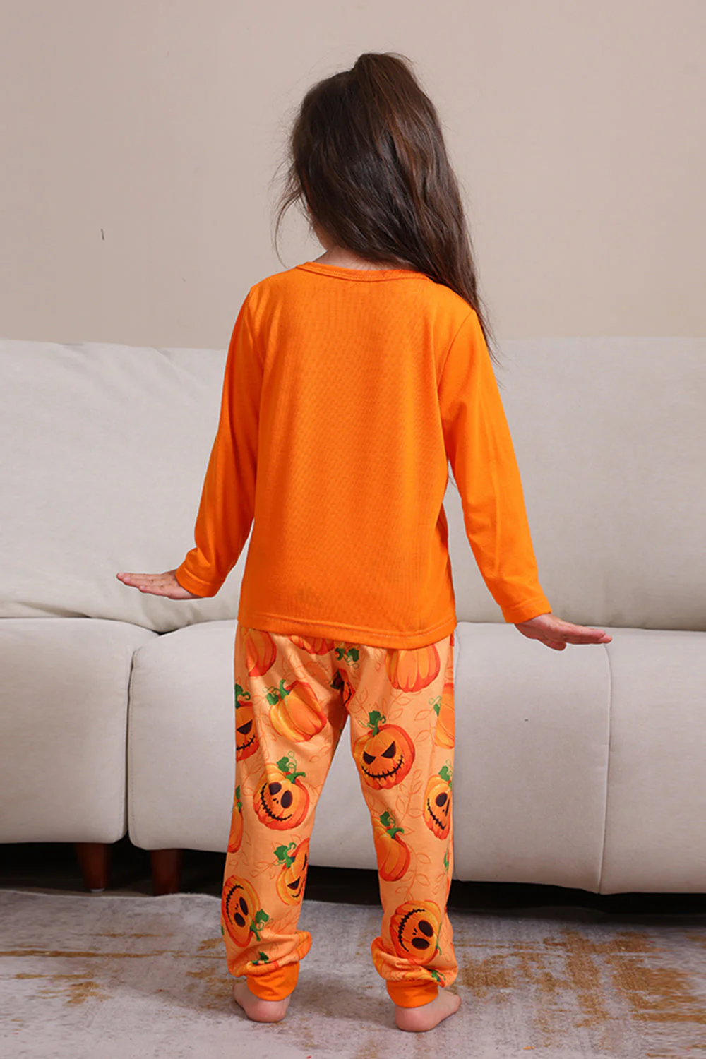 Rodzinna Piżama Halloween W Kolorze Pomarańczowym I Dyniowym - Image 10