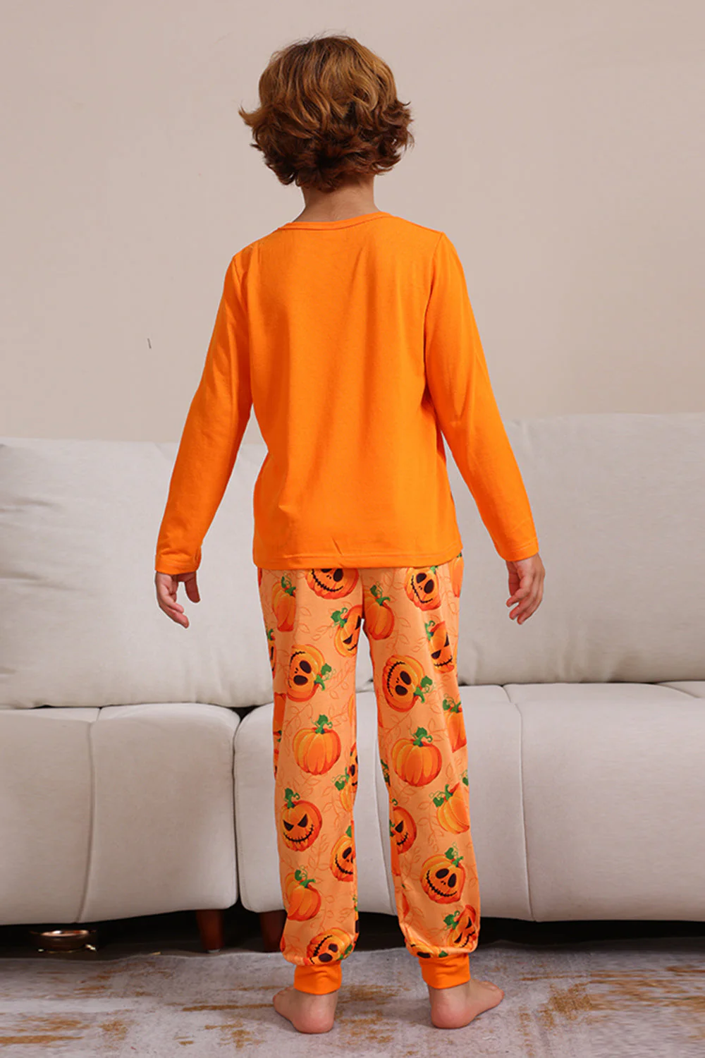Rodzinna Piżama Halloween W Kolorze Pomarańczowym I Dyniowym - Image 8