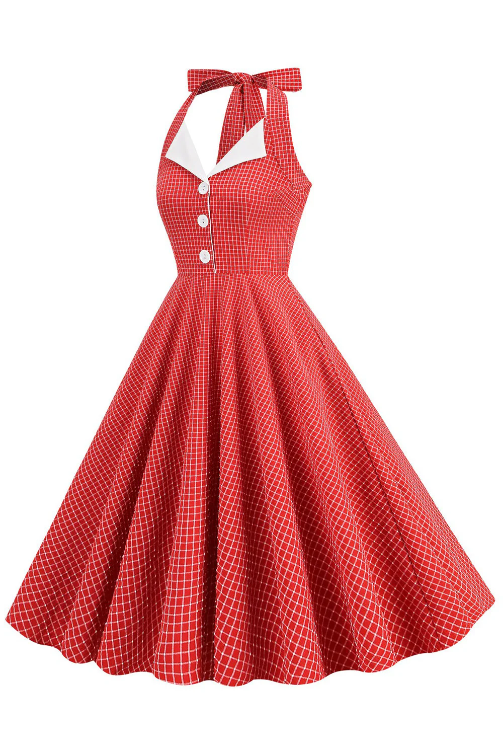 Zielona Sukienki W Stylu Retro Dekolt Halter Sukienka Lata 50 - Image 13