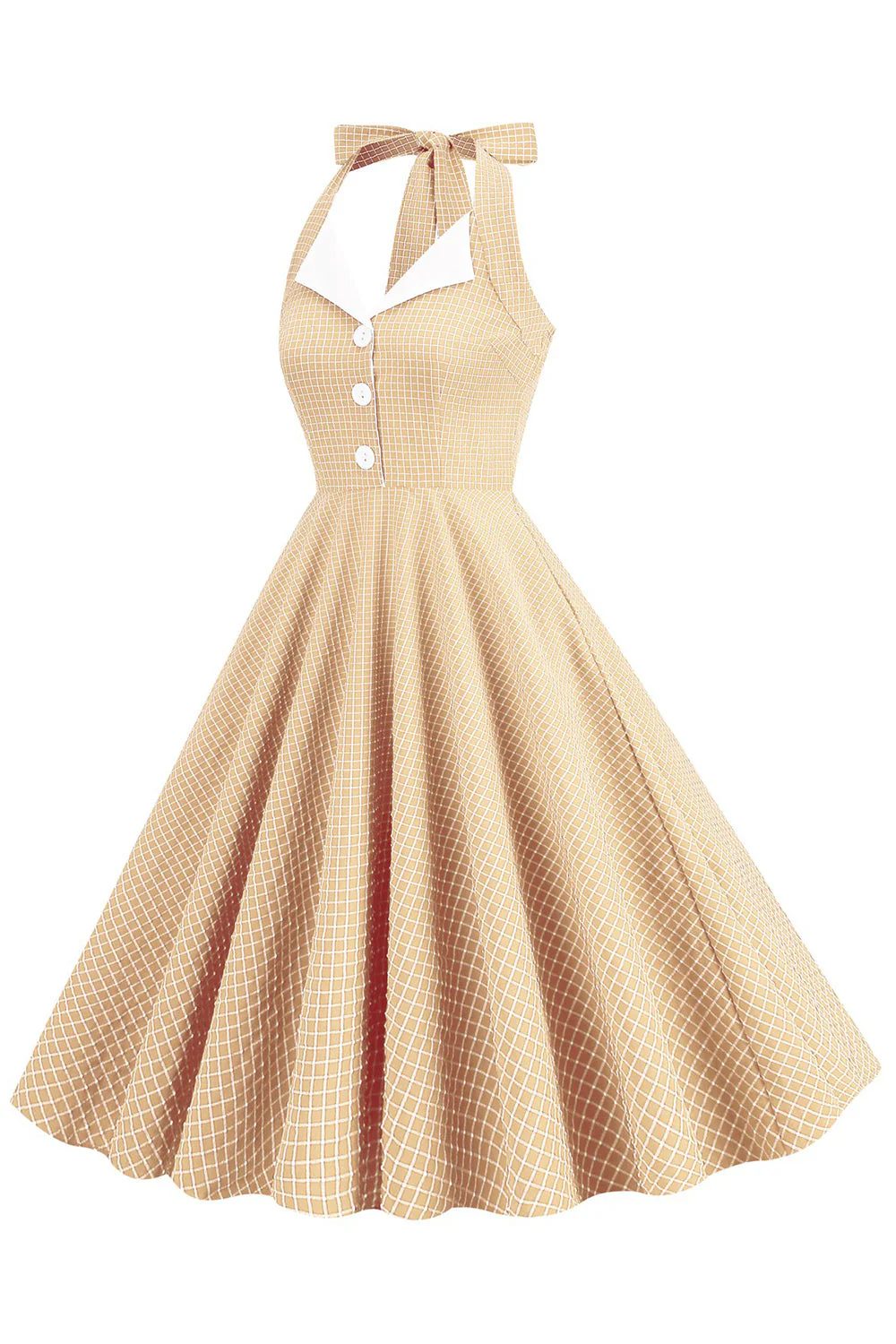Zielona Sukienki W Stylu Retro Dekolt Halter Sukienka Lata 50 - Image 9