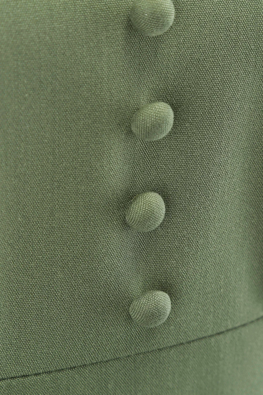 Zielony dekolt w serek z długim rękawem Vintage Swing Dress - Image 6