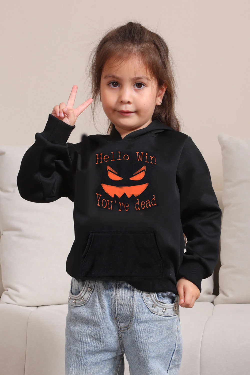 Złe Czarne Rodzinne Bluzy Z Kapturem Pumpkin - Image 3