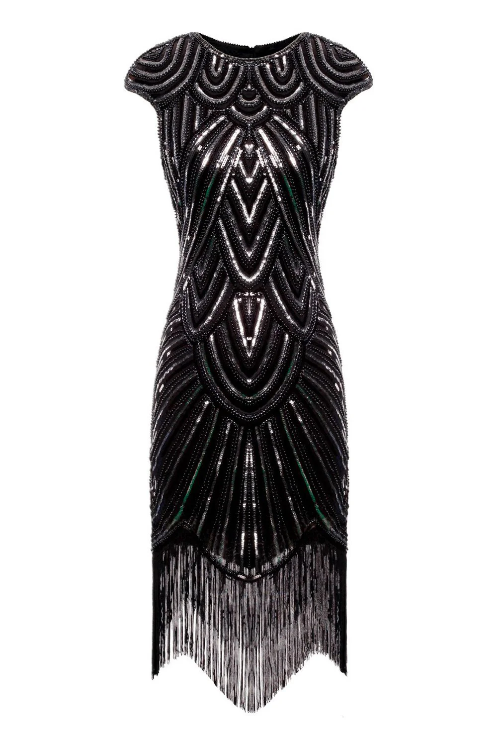 Złota Sukienka Cekinowa Wielki Gatsby Retro Lata 20 - Image 12
