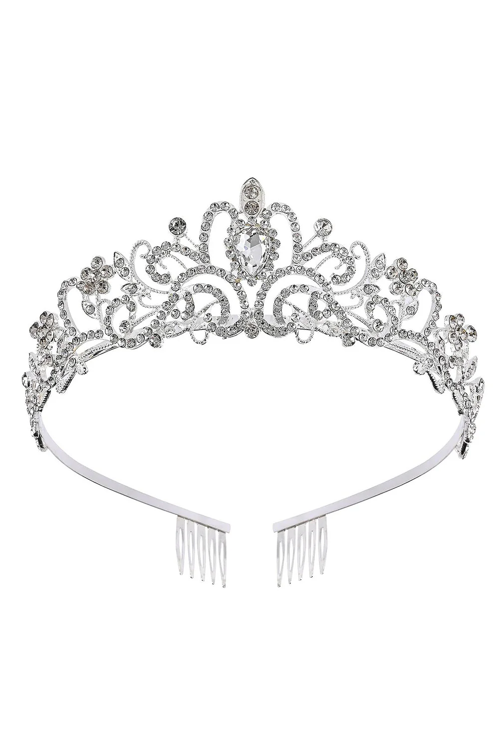 Złoto-biała kryształowa korona Królowej Konkursu Maturalnego Tiara - Image 2