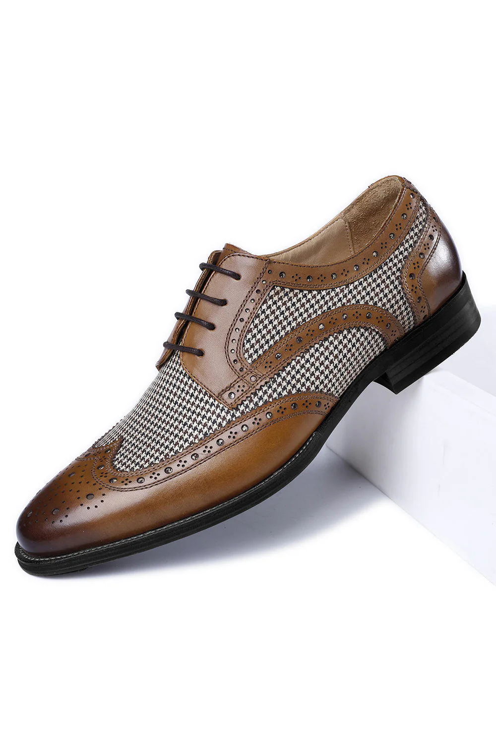 Żółte skórzane męskie buty casualowe - Image 5