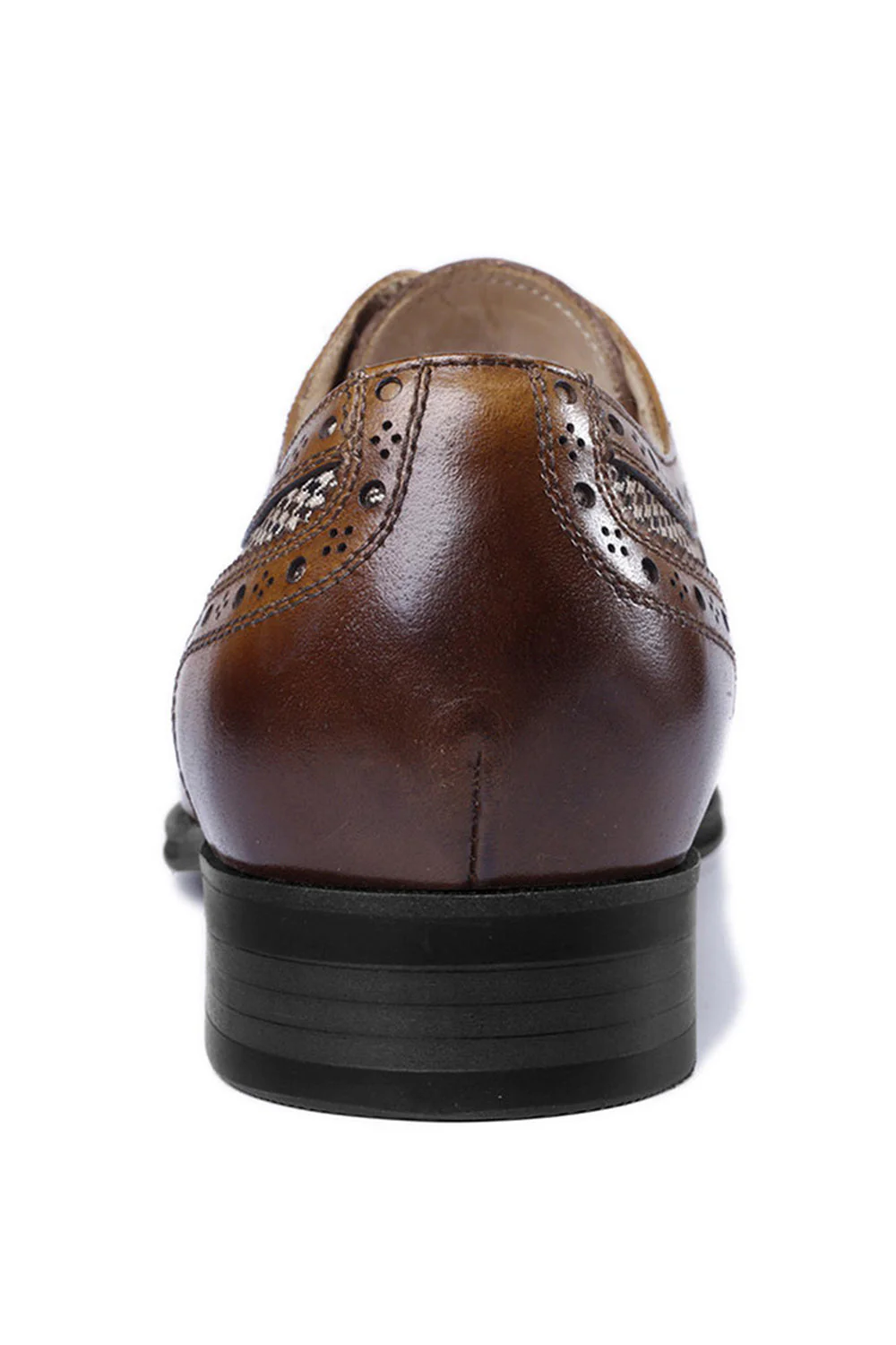 Żółte skórzane męskie buty casualowe - Image 7